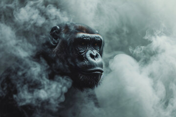 monkey in the fog