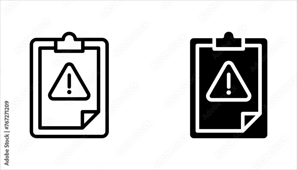 Poster file error icon set. error page, page not found vector illustration on white background