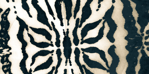 Print Abstract Illustration. Vintage Zebra