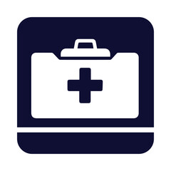 Obraz premium Medical, briefcase, box, plus, sign, medical briefcase icon