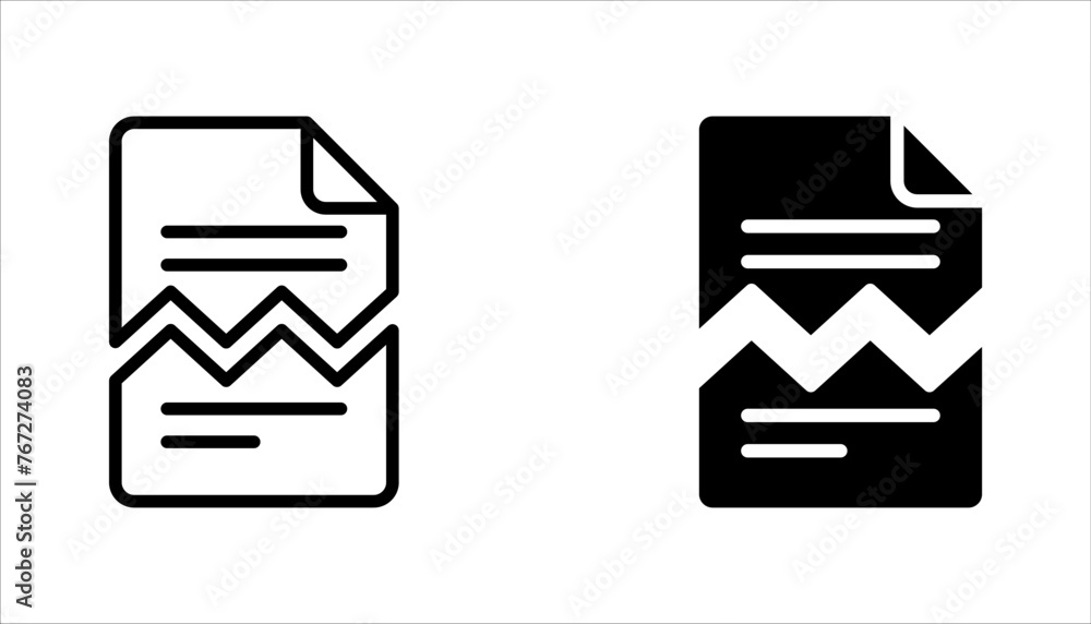 Poster file error icon set. error page, page not found vector illustration on white background