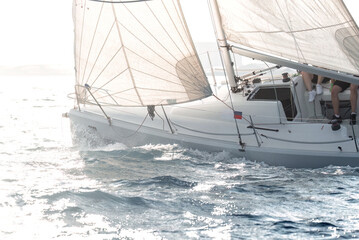 Obraz premium Sailing regatta in mediterranean sea