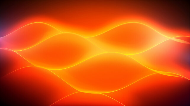 abstract orange gradient neon wave background