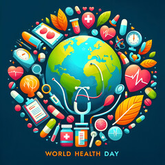 Realistic world health day illustration Realistic world health day background
