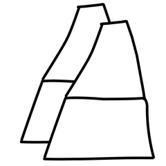 Han Drawn Gold Bar Vector Line