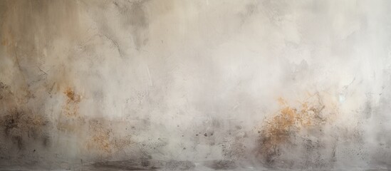 A close up of a grimy wall covered in various stains, a stark contrast to the natural landscape and pristine hardwood flooring