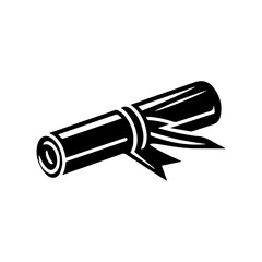 certificate roll diploma icon