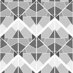 Seamless vector pattern with stained glass gray-white achromatic glasses