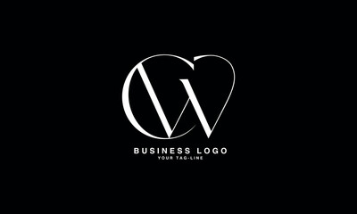 CW, WC, C, W, Abstract Letters Logo Monogram