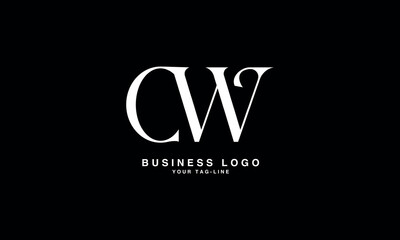 Fototapeta na wymiar CW, WC, C, W, Abstract Letters Logo Monogram