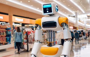 robot in the supermarket