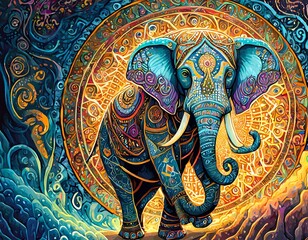 Obraz premium animal, spirit, shamanism, personal, companion, animal form, loyal, personal companion, loyal companion, elephant
