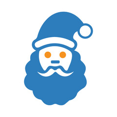 Santa claus, face, beard, mustache, santa Claus face beard mustache icon