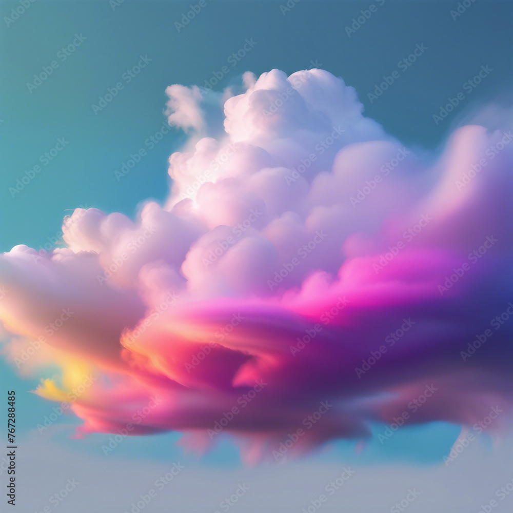 Poster colorful cloud illustration background