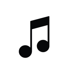 Music notes, song, melody or tune flat vector icon for musical apps and websites