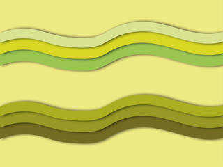 Abstract wave line paper cut background. Wavy multi color layers. 3D abstract paper art style, use for flyers and brochure. vector art background banner textrue.