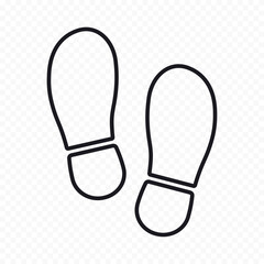 Shoe print symbol. Vector illustration.