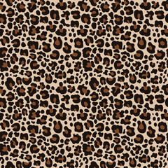 
Leopard print seamless pattern, modern wild cat texture, leopard spots, stylish design for clothes, fabric, paper