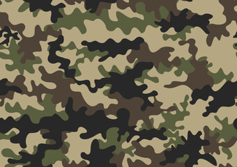 Fototapeta premium Modern camouflage pattern, seamless texture, military uniform, urban print. Fashion