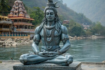 Statue of Lord Shiva at Rishikesh, Uttrakhand, India