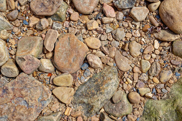 Colorful rocks by the river