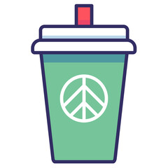 Colorful office icons pack