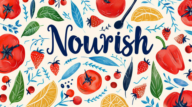 The image shows a single-colored background with the word "Nourish" displayed. It is referenced by ThatOtherGuy in third person active voice.

List of 20
