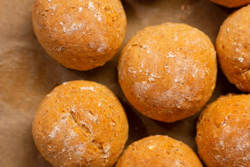 freshly baked homemade buns