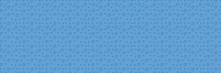 Hand Drawn Stars Seamless Pattern - 3 Sizes - Blue