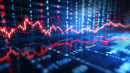 Fototapeten An AI-powered stock analyst examining market dynamics for investment insights © Fallen Satan