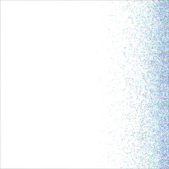 square frame of blue sparkles shining snow glitter