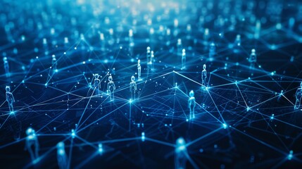 Obraz premium Social Media Dynamics: Unraveling the Digital Web
