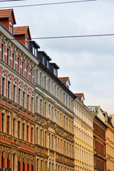 Historical residential houses in Leipzig, Germany