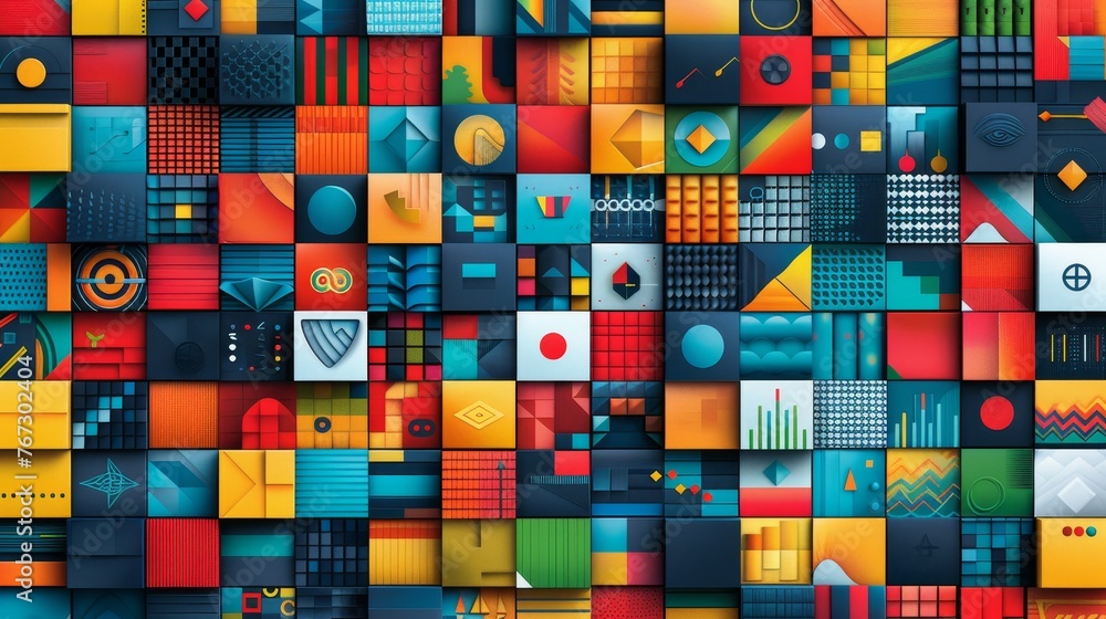 Poster graphic resources: an array of colorful and dynamic graphic design elements