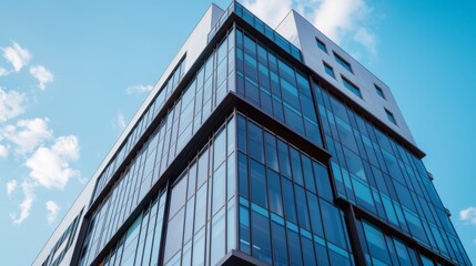 Fototapeta premium Modern commercial building design using exterior photography
