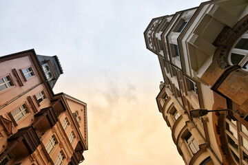 Historical residential houses in Leipzig, Germany