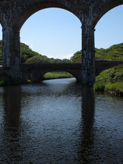 Fototapeta na wymiar Deskford mouth and viaduc - Cullen - Moray - Scotland - UK
