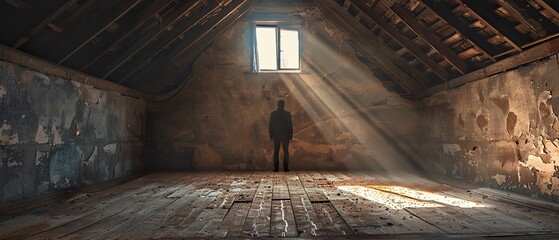 Thorough Attic Inspection by Skilled Technician Revealing Detailed Insulation Assessment in Dimly Lit Space