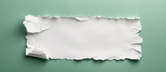 Fototapeta premium A blank white paper on a green backdrop