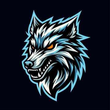 Wolves mascot esport logo character design