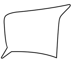 Retro empty comic bubbles and elements outline