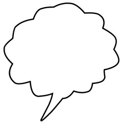 Retro empty comic bubbles and elements outline