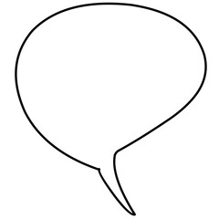 Retro empty comic bubbles and elements outline