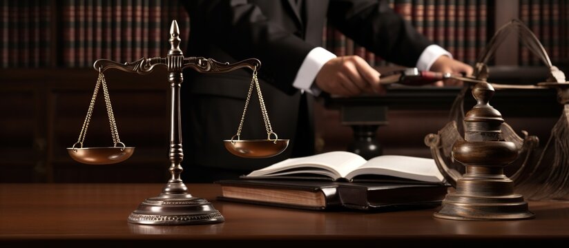 Good service cooperation, Consultation of Businesswoman and Male lawyer or judge