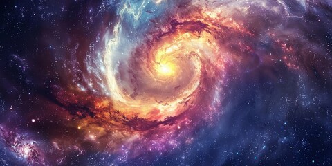 Galactic Splendor  Radiant Arms of a Starry Spiral in Space