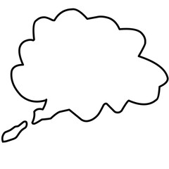 Retro empty comic bubbles and elements outline