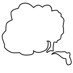 Retro empty comic bubbles and elements outline