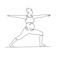 pregnant woman in Virabhadrasana