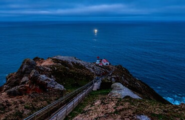 Point Reyes Lighthouse in morning.