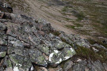 View from the ascent of Ben Nevis by the Carn Mor Dearg Arete - Fort William - Highlands - Scotland - UK